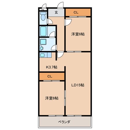 上横須賀駅 徒歩15分 2階の物件間取画像